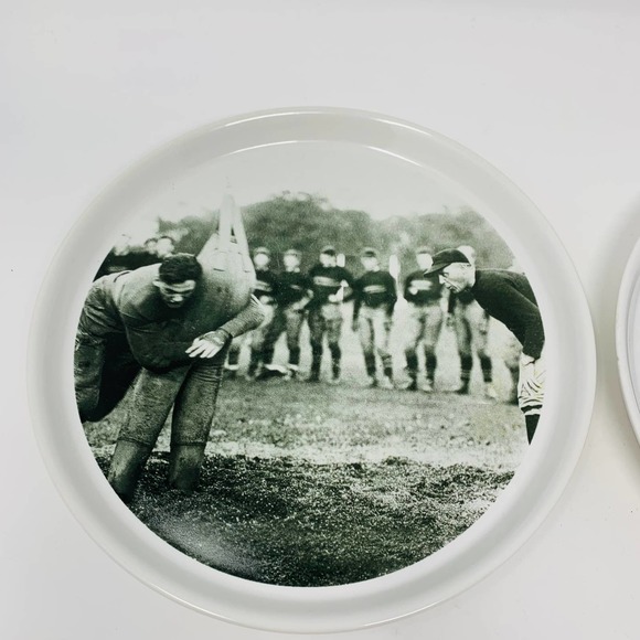Football The Pottery Barn Collector Plate "TACKLING PRACTICE-MAKING THE TACKLE" - Picture 1 of 9
